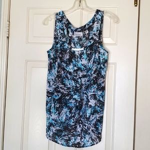 AVENUE SLEEVELESS BLOUSE WITH RUFFLE TRIM SIZE 14